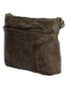 HIDE & STITCHES Skórzana torebka w kolorze khaki - 28 x 21 x 9 cm