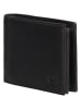 HIDE & STITCHES Leren portemonnee zwart - (B)11,5 x (H)9 x (D)2 cm