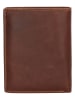 HIDE & STITCHES Leder-Geldbörse in Cognac - (B)9 x (H)12 x (T)2 cm