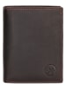 HIDE & STITCHES Leder-Geldbörse in Dunkelbraun - (B)9 x (H)12 x (T)2 cm