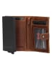 HIDE & STITCHES Leder-Geldbörse in Cognac - (B)7 x (H)10 x (T)1,5 cm
