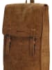 HIDE & STITCHES Leder-Rucksack in Cognac - (B)29 x (H)40 x (T)8,5 cm