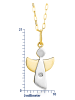 Revoni Złoty naszyjnik z diamentową zawieszką - dł. 45 cm