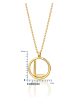 Diamant Exquis Gold-Halskette mit Anhänger - (L)42 cm