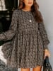 Milan Kiss Kleid in Schwarz/ Braun/ Weiß