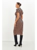 Milan Kiss Kleid in Schwarz/ Apricot/ Bunt