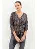 Milan Kiss Bluse in Schwarz/ Beige/ Bunt