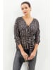Milan Kiss Bluse in Schwarz/ Beige