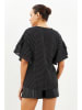 Milan Kiss Blouse zwart/wit/meerkleurig
