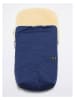 Kaiser Naturfellprodukte Lammfell-Fußsack "Natty"  in Dunkelblau - (L)85 x (B)45 cm