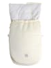 Kaiser Naturfellprodukte Śpiworek "Jersey Hood" w kolorze kremowym do fotelika - 80 x 40 cm