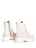 BOSCCOLO Leder-Boots in Creme