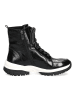 Caprice Leren boots zwart/wit