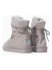 NICEBAY Leren winterboots "Leala" lichtgrijs