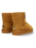 Mexx Leder-Winterboots in Hellbraun