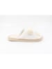 Confly Hausschuhe in Beige/ Weiß
