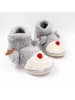 Confly Pantoffels lichtgrijs/crème
