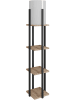 ABERTO DESIGN Lampa stojąca w kolorze czarno-jasnobrązowym - 135 cm