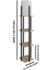 Opviq Standleuchte in Hellbraun/ Schwarz - (H)135 cm
