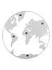 Present Time Tablica memo "World Map" w kolorze białym - Ø 50 cm