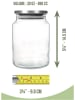 Violeta Home 3-delige set: voorraadglazen transparant/zilverkleurig - 890 ml