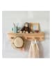 hippodino Regał ścienny w kolorze jasnobrązowym - 60 x 10 x 20 cm