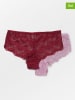 Becksöndergaard 2-delige set: tailleslips bordeaux/lichtroze