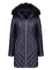Geographical Norway Doorgestikte mantel "Bondine" donkerblauw
