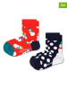 Happy Socks 4-delige set: sokken "Snowman" rood/donkerblauw