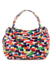 Mia Tomazzi Skórzana torebka "Fezzan" ze wzorem - 28 x 20 x 12 cm
