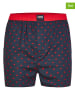 Happy Shorts 2er-Set: Boxershorts in Dunkelblau/ Rot