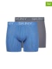 Skiny 2er-Set: Boxershorts in Blau/ Grau
