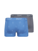 Skiny 2er-Set: Boxershorts in Blau/ Grau