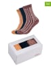 s.Oliver 3er-Set: Socken in Dunkelblau/ Bordeaux/ Orange
