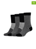 camano 4-delige set: sokken antraciet/zwart/meerkleurig