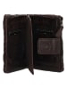 HIDE & STITCHES Leren portemonnee donkerbruin - (B)14 x (H)10 x (D)3,5 cm