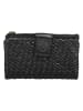HIDE & STITCHES Leren portemonnee zwart - (B)16 x (H)10 x (D)3,5 cm