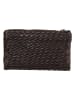 HIDE & STITCHES Leder-Geldbörse in Dunkelbraun - (B)16 x (H)10 x (T)3,5 cm