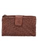 HIDE & STITCHES Leder-Geldbörse in Cognac - (B)16 x (H)10 x (T)3,5 cm