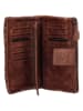 HIDE & STITCHES Leder-Geldbörse in Cognac - (B)16 x (H)10 x (T)3,5 cm