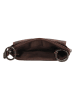 HIDE & STITCHES Leder-Schlüsseletui in Dunkelbraun - (B)11 x (H)8 x (T)0,5 cm