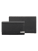 Beagles Leder-Geldbörse in Schwarz - (B)17 x (H)9,5 x (T)4 cm