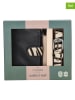 CHARM LONDON 2-delige set: leren portemonnee en riem zwart/beige