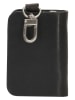 HIDE & STITCHES Leder-Schlüsseletui in Schwarz - (B)7,5 x (H)10 x (T)2 cm