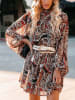 Milan Kiss Jurk bruin/zwart