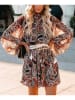 Milan Kiss Jurk bruin/zwart