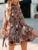 Milan Kiss Jurk bruin/zwart