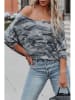 Milan Kiss Longsleeve in Grau/ Bunt