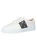 JOOP! Leder-Sneakers in Weiß/ Dunkelblau