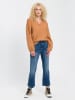 Cross Jeans Blouse lichtbruin